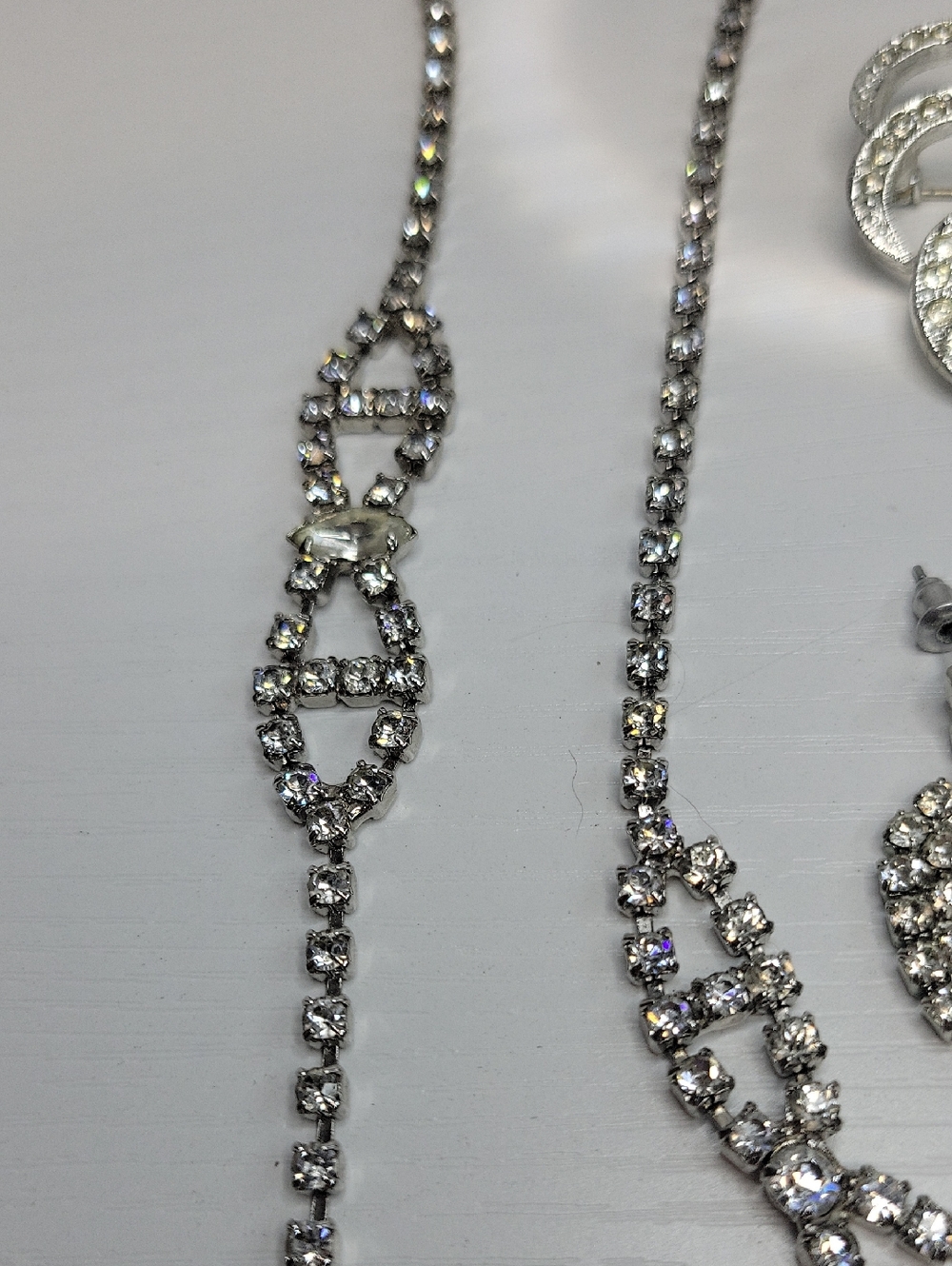 Vintage Rhinstone Silver-Tone Bundle - Picture 3 of 4